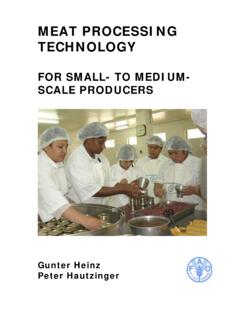 MEAT PROCESSING TECHNOLOGY - Food and Agriculture …