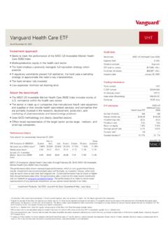 Vanguard Health Care ETF VHT