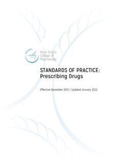 Standards of Practice: Prescribing Drugs