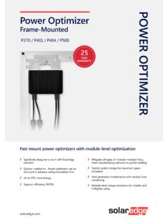 Power Optimizer - SolarEdge