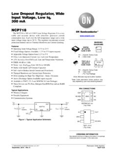 NCP718 - Low Dropout Regulator, Wide Input Voltage, Low Iq ...