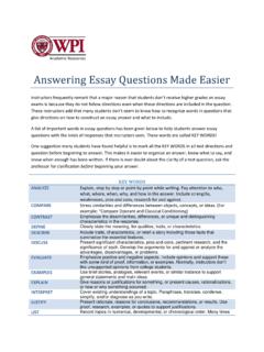 Answering Essay Questions Made Easier