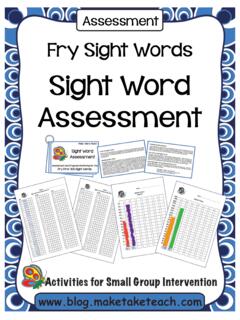 Sight Word Assessment - Helpful Explorers