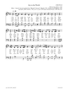 Joy to the World - The Open Hymnal Project