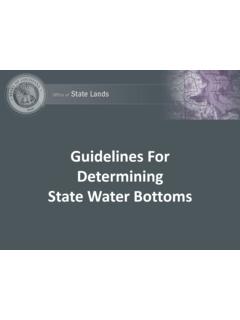 Guidelines For Determining State Water Bottoms