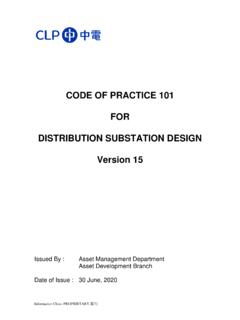 CODE OF PRACTICE 101 FOR DISTRIBUTION SUBSTATION …
