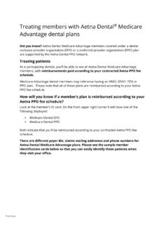 Treating members with Aetna Dental Medicare Advantage ...