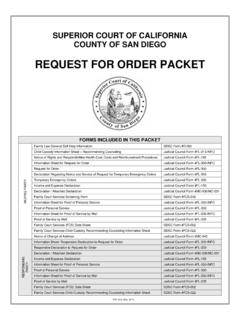 REQUEST FOR ORDER PACKET - California