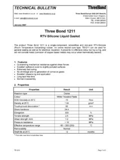 TECHNICAL BULLETIN Three Bond 1211