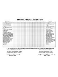 MY DAILY MORAL INVENTORY - Dunklin