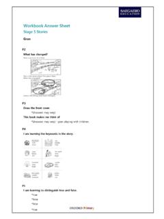 Workbook Answer Sheet - oxfordreadingtree.co.kr