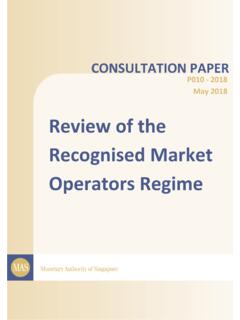 Review of the Recognised Market Operators Regime