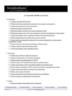 A+ Essentials 220-801 Cram Notes - Practice exams …