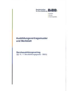 Ausbildungsvertragsmuster deutsch - BIBB
