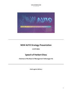 NEW AUTO Strategy Presentation - volkswagenag.com