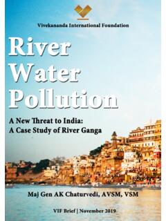 River Water Pollution - A New Threat to India: A Case ...