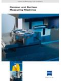Contour and Surface Measuring Machines - Qs …