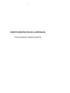 CONSTITUCI&#211;N POL&#205;TICA DE LA REP&#218;BLICA DE CHILE