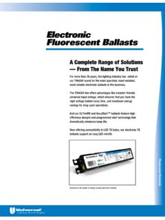 Electronic Fluorescent Ballasts - A LED Lighting …