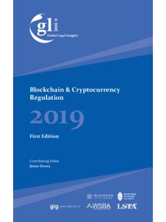 Blockchain &amp; Cryptocurrency Regulation 2019