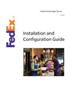 Installation and Configuration Guide - FedEx