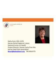 Kathy Hunt, RDH, ECPII Kansas Dental Hygienist …