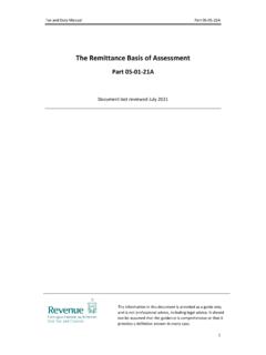 Part 05-01-21a - Remittance basis of assessment - Revenue