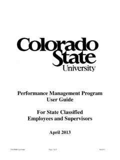 Performance Management Program User Guide For State ...