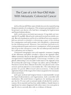 The Case of a 64-Year-Old Male With Metastatic Colorectal ...