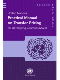 United Nations Practical Manual on Transfer Pricing