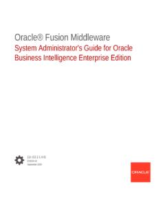 Oracle&#174; Fusion Middleware Business Intelligence …