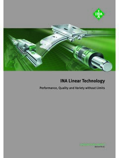 INA Linear Technology - Schaeffler Group