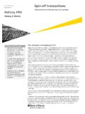 Refining IFRS Spin outs Feb 2013 final - Ernst &amp; Young