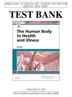 HUMAN BODY IN HEALTH AND ILLNESS 6TH EDITION …