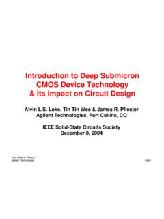 Introduction to Deep Submicron CMOS Device Technology ...