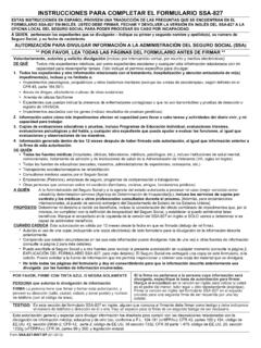 INSTRUCCIONES PARA COMPLETAR EL FORMULARIO SSA-827