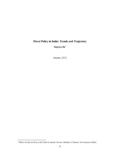 Fiscal Policy in India: Trends and Trajectory