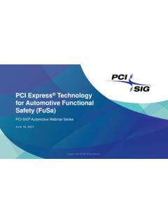 PCI Express Technology for Automotive Functional Safety (FuSa)