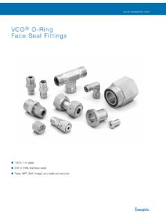 VCO O-Ring Face Seal Fittings - Swagelok