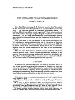 NEW APPROACHES T O OLD TESTAMENT ETHICS - etsjets.org