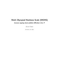 Math Olympiad Hardness Scale (MOHS) - Evan Chen