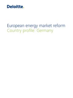 European energy market reform Country profile: Germany