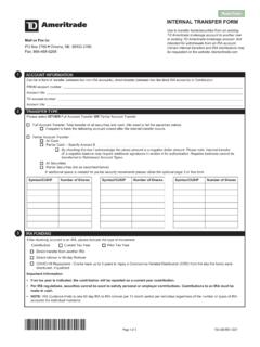 Internal Transfer Form-TDA 0321 - TD Ameritrade