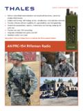 AN/PRC-154 Rifleman Radio - Thales Communications