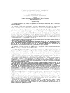 Ley Organica de R&#233;gimen Municipal - Gob