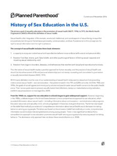 History of Sex Education in the U.S. - Planned Parenthood