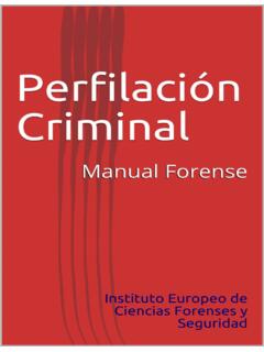 Perfilaci&#243;n Criminal: Manual Forense (Ciencias Forenses n&#186; ...