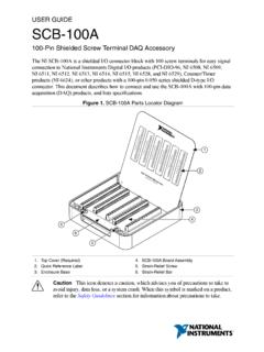 SCB-100A USER GUIDE 100-Pin ... - National …