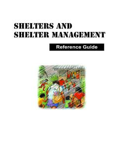 Shelters and Shelter Management Reference Guide