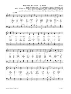 Holy God, We Praise Thy Name - Open Hymnal